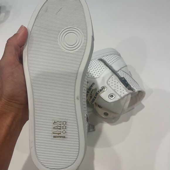 $398 Zadig & Voltaire ZV1747 High Flash Smooth Sneakers New - Picture 10 of 14